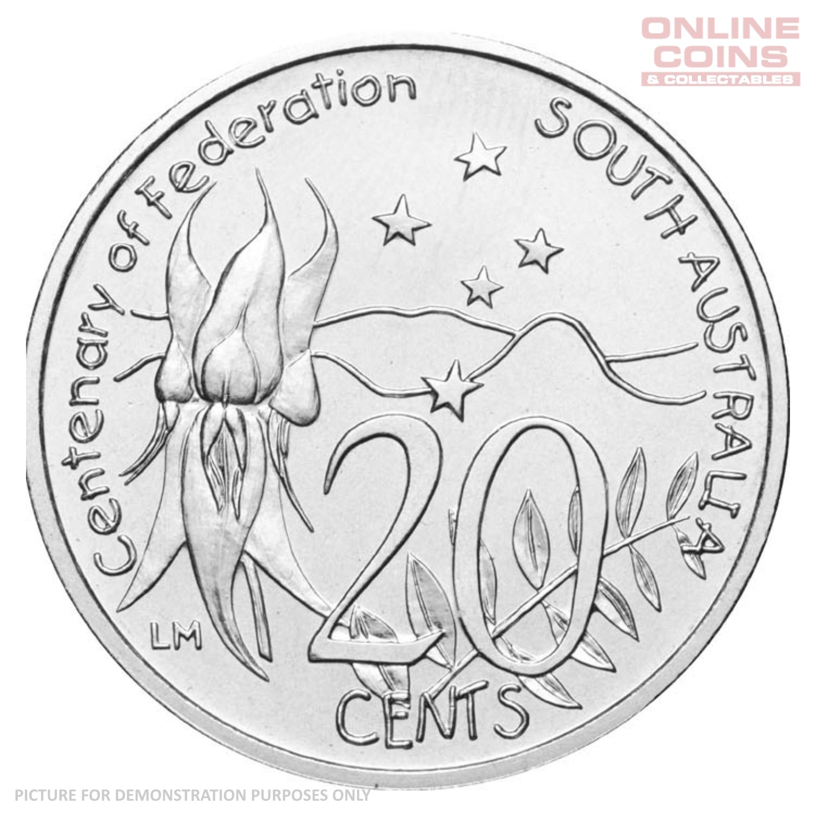 2001 RAM Centenary of Federation 20c Circulating Coin - SOUTH AUSTRALIA